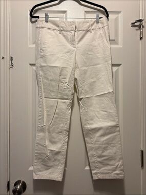 LOFT White Straight Leg Pants